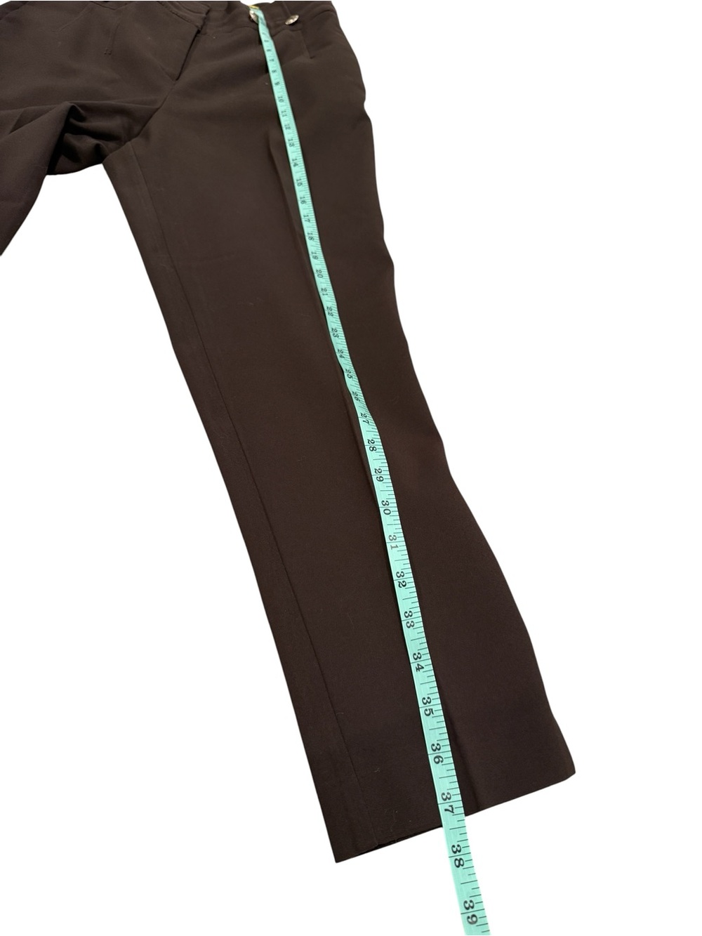 New York & Company High-Waisted Tailored Trousers in Chocolate Brown - Picture 4 of 10